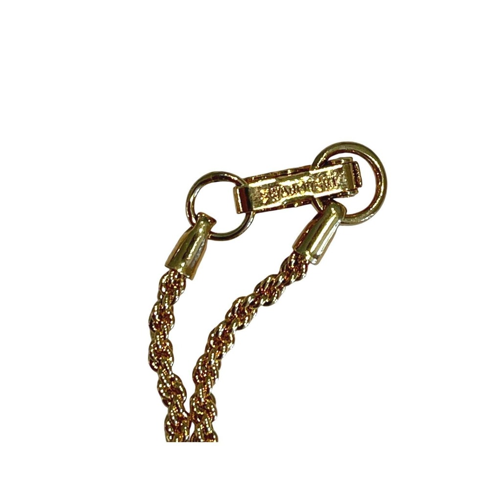 Swarovski Gold-Tone Crystal Flower Pendant Necklace Rope Chain, 18" - Picture 7 of 7